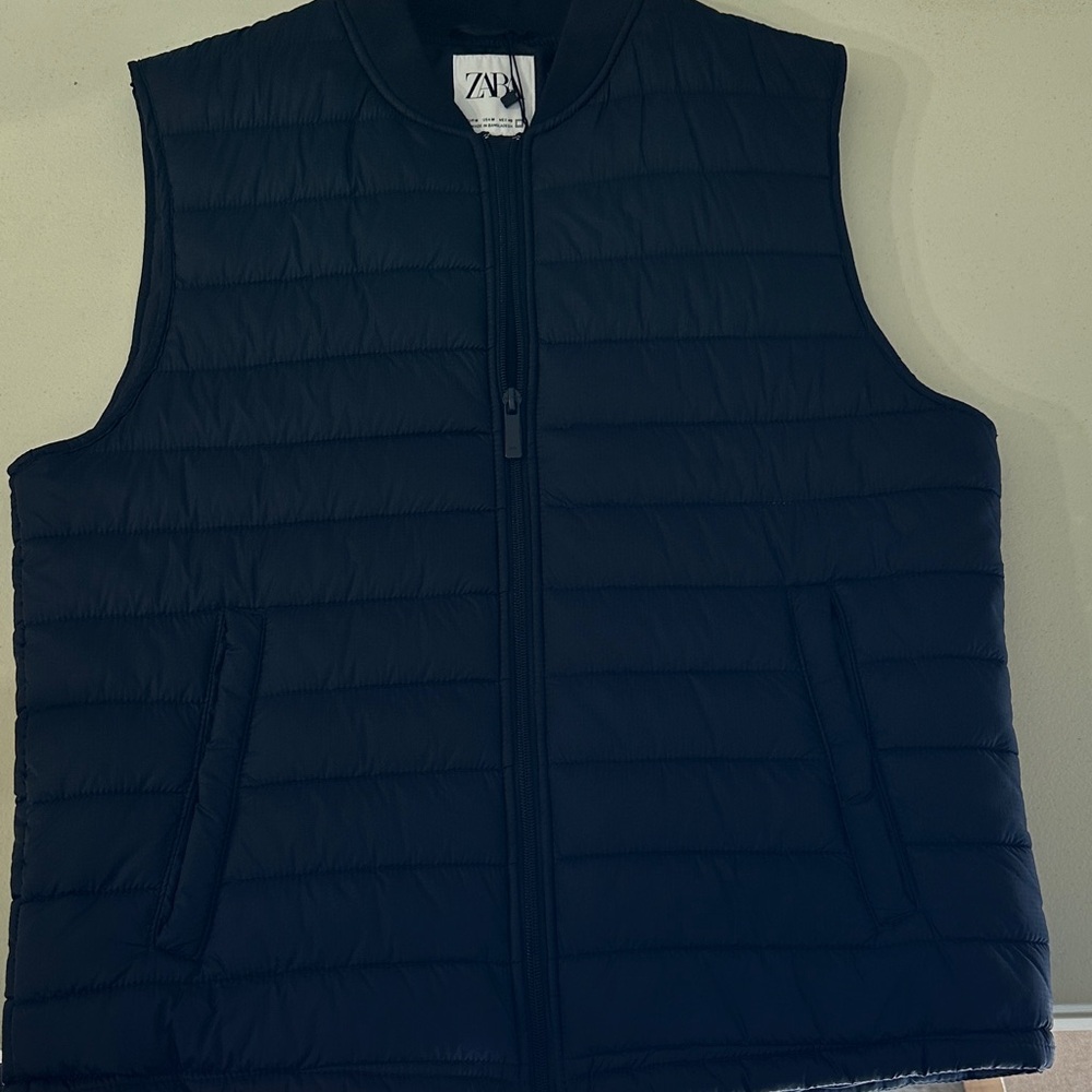 Zara Black Puffer Vest